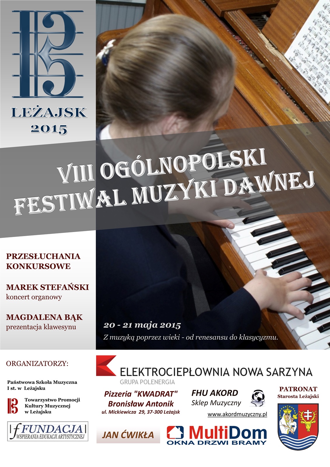 VIII Ogólnopolski Festiwal Muzyki Dawnej - plakat